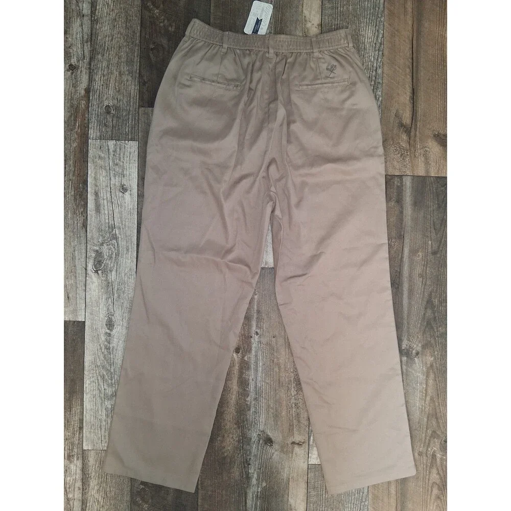 NEW! Men's Pembrook Neutral Khaki Casual Pants XL Business Golf Preppy Casual